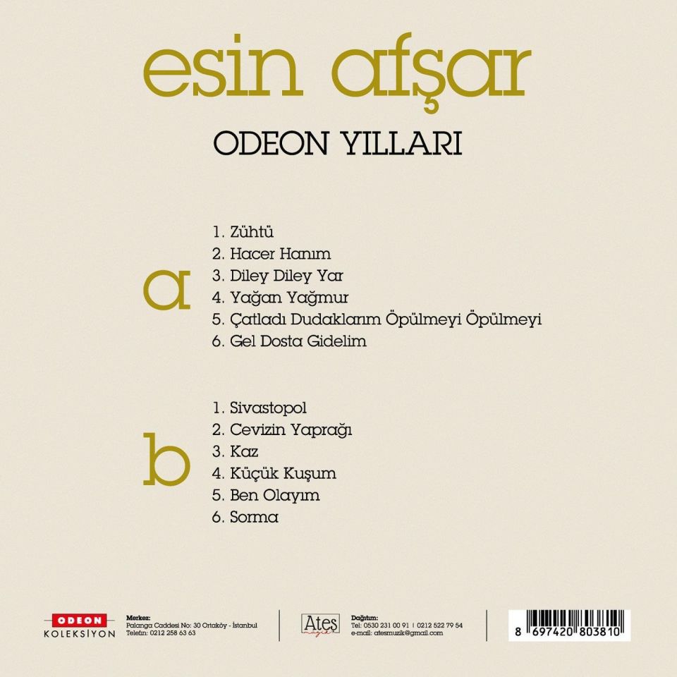 ESİN AFŞAR - ODEON YILLARI (2010) - LP COMPILATION 2024 BASIM SIFIR PLAK