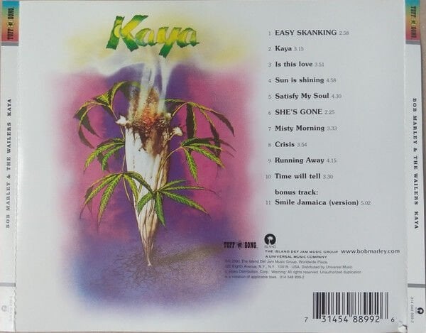 BOB MARLEY & THE WAILERS – KAYA (1978) - CD REMASTERED 2001 REISSUE JEWEL CASE AMBALAJINDA SIFIR