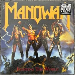 MANOWAR - FIGHTING THE WORLD (1987) - LP 2024 LIMITED EDITION TRANSPARENT BLUE COLORED SIFIR PLAK