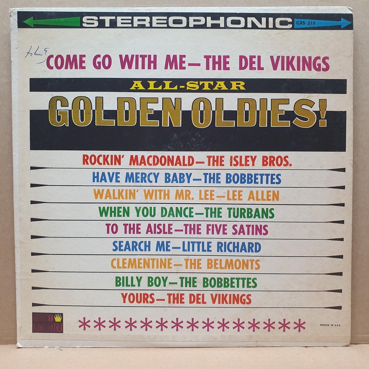 ALL STAR GOLDEN OLDIES / THE ISLEY BOTHERS, THE DEL VIKINGS, THE TURBANS, THE BOBBETTES - LP 2.EL PLAK