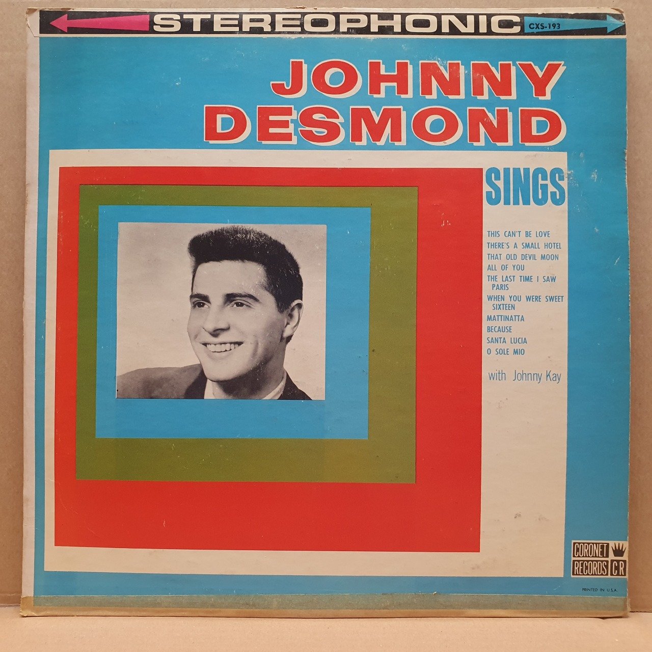 JOHNNY DESMOND WITH JOHNNY KAY - SINGS - LP 2.EL PLAK