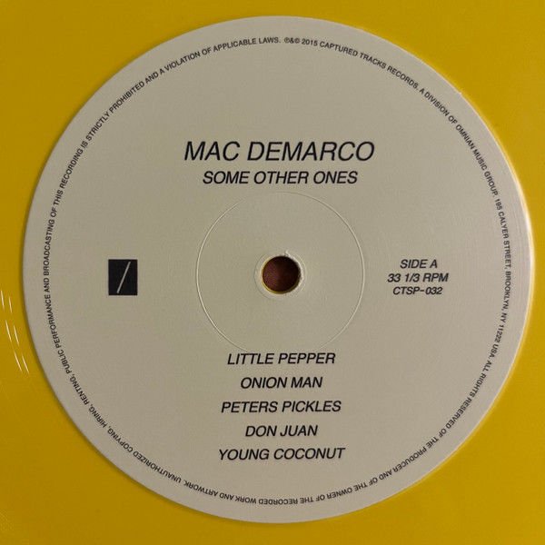 MAC DEMARCO - SOME OTHER ONES (2015) - LP 2023 LIMITED EDITION CANARY COLORED SIFIR PLAK