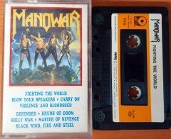 MANOWAR - FIGHTING THE WORLD (1989) MMY CASSETTE MADE IN TURKEY ''USED''
