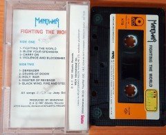 MANOWAR - FIGHTING THE WORLD (1989) MMY CASSETTE MADE IN TURKEY ''USED''