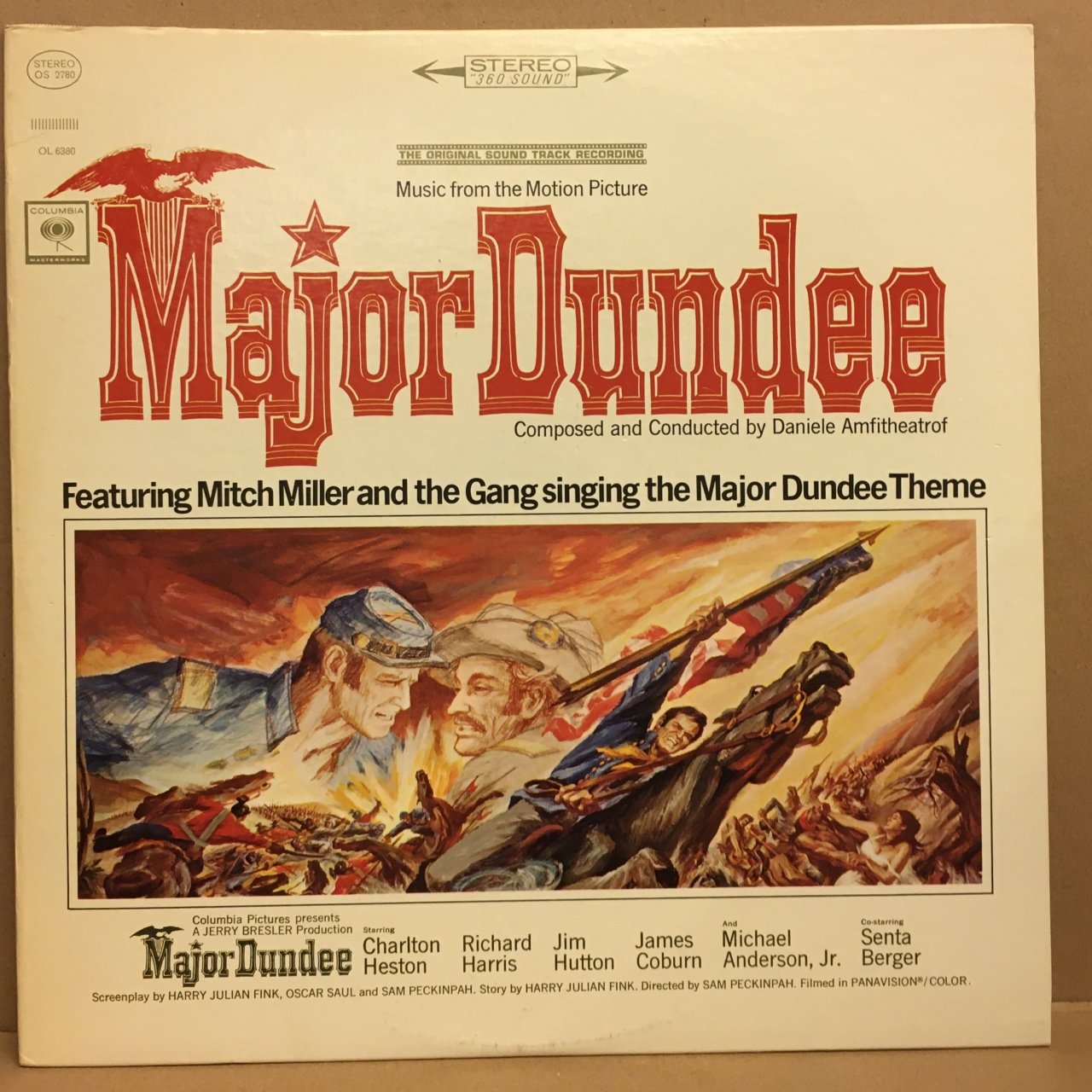 MAJOR DUNDEE SOUNDTRACK DANIELE AMFITHEATROF 1965 2.EL PLAK