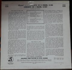 MOZART PIANO CONCERTOS NOS: 20 & 25 WALTER GIESEKING - LP 2.EL
