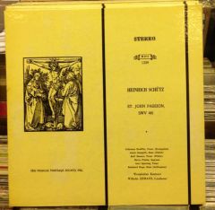 SCHUTZ ST. JOHN PASSION EHMANN LP 2.EL