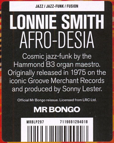 LONNIE SMITH - AFRO-DESIA (1975) - LP JAZZ FUNK 2024 EDITION SIFIR PLAK
