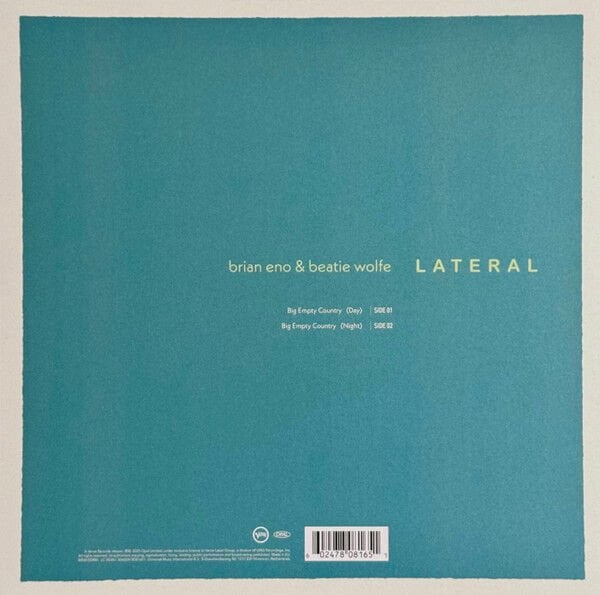 BRIAN ENO & BEATIE WOLFE – LATERAL(2025) - LP SIFIR PLAK