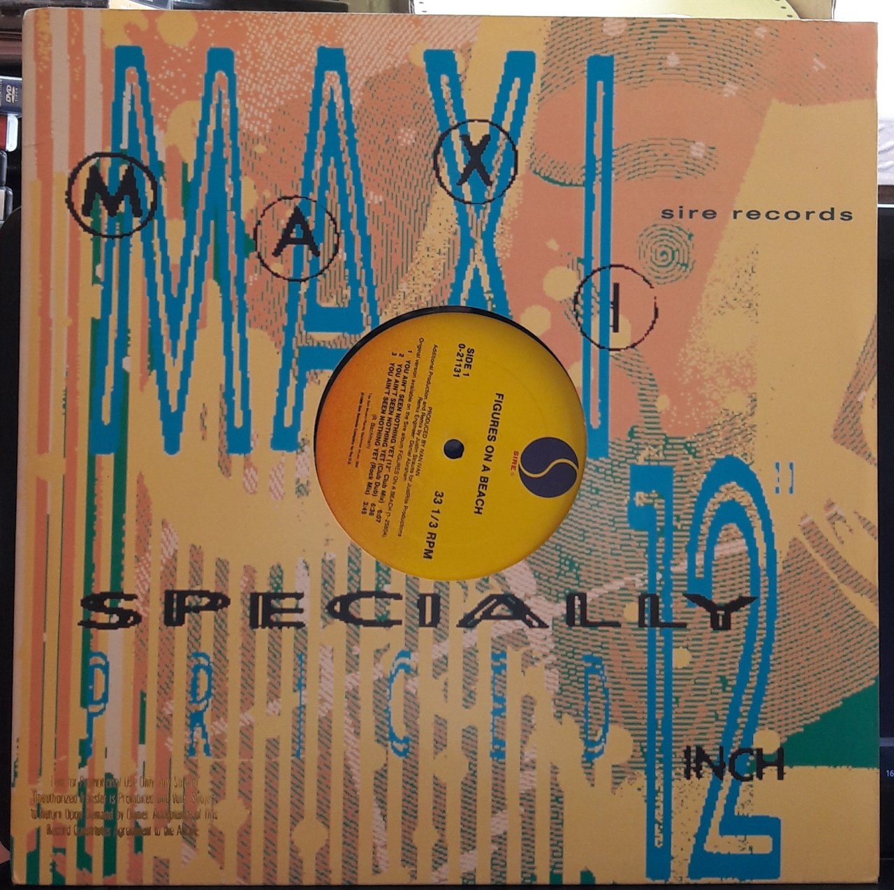 FIGURES ON A BEACH - YOU AIN'T SEEN NOTHING YET (1989) - 12'' MAXI SINGLE VINYL PLAK 2.EL