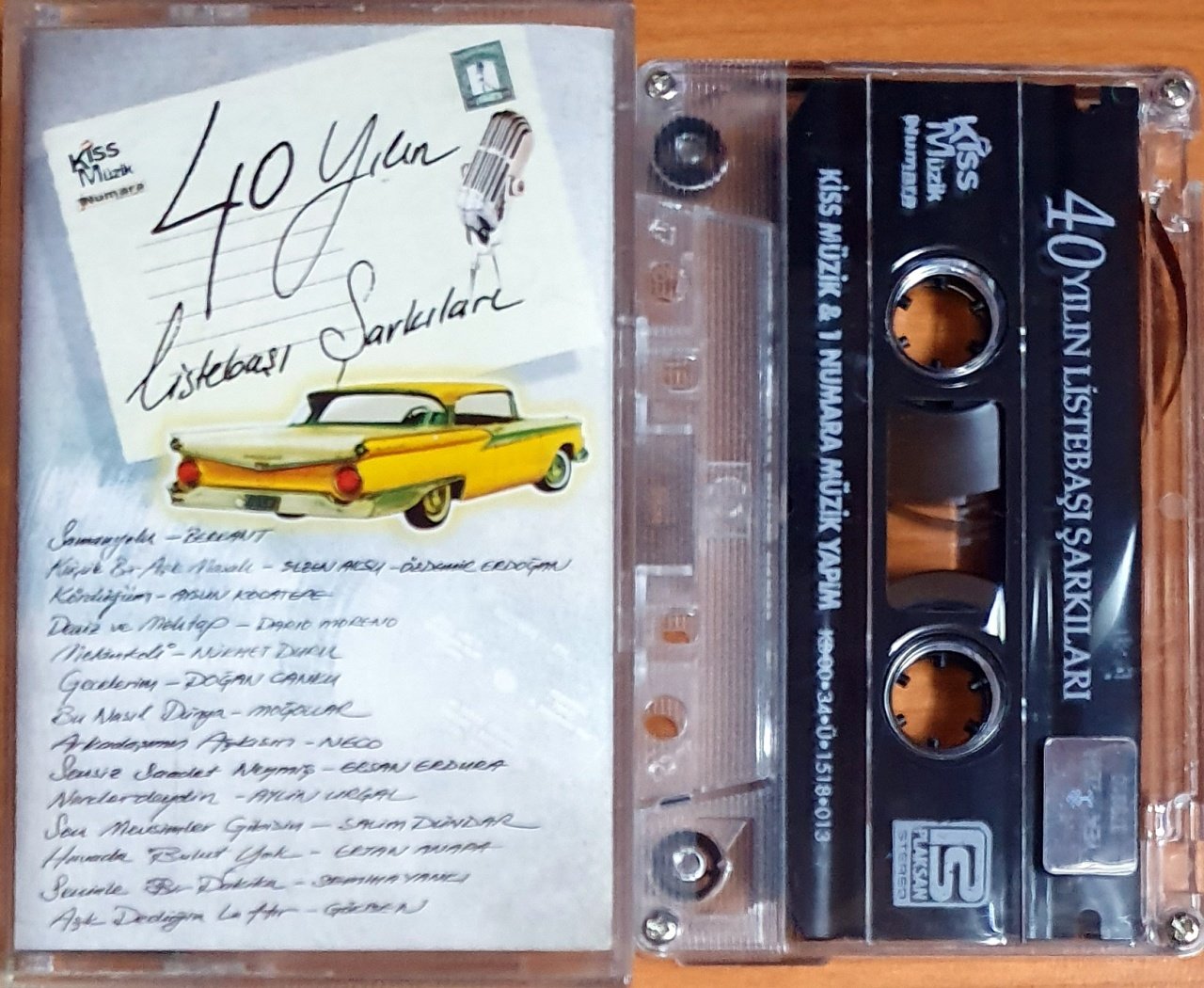 40 YILIN LİSTEBAŞI ŞARKILARI / MOĞOLLAR, NECO, DOĞAN CANKU, NÜKHET DURU, BERKANT (2000) - KASET KİSS MÜZİK 2.EL
