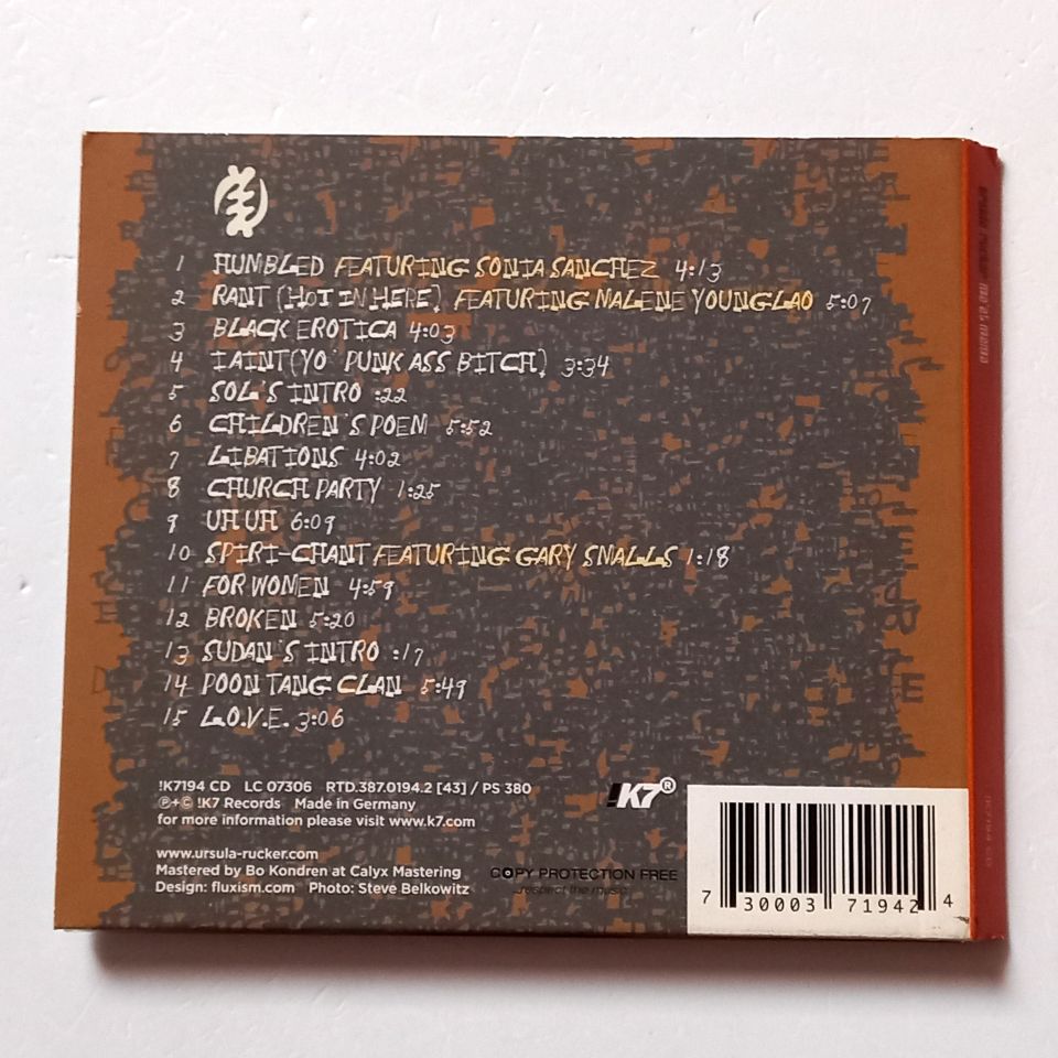 URSULA RUCKER – MA\'AT MAMA (2006) - CD DIGIPAK 2.EL