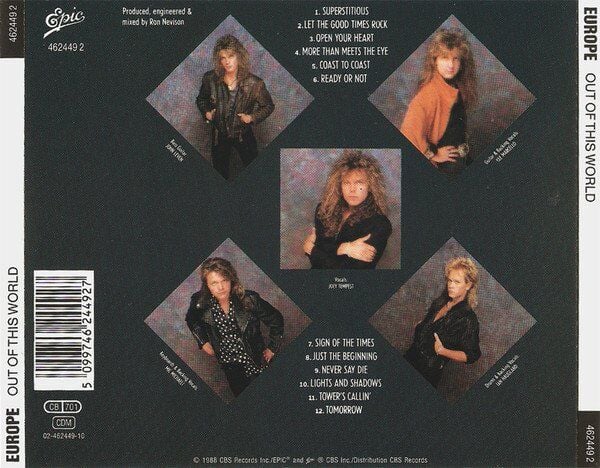EUROPE - OUT OF THIS WORLD (1988) - CD REISSUE JEWEL CASE AMBALAJINDA SIFIR