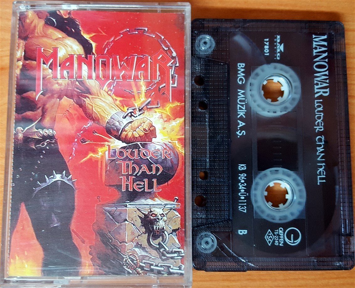 MANOWAR - LOUDER THAN HELL (1996) BMG CASSETTE MADE IN TURKEY ''USED''