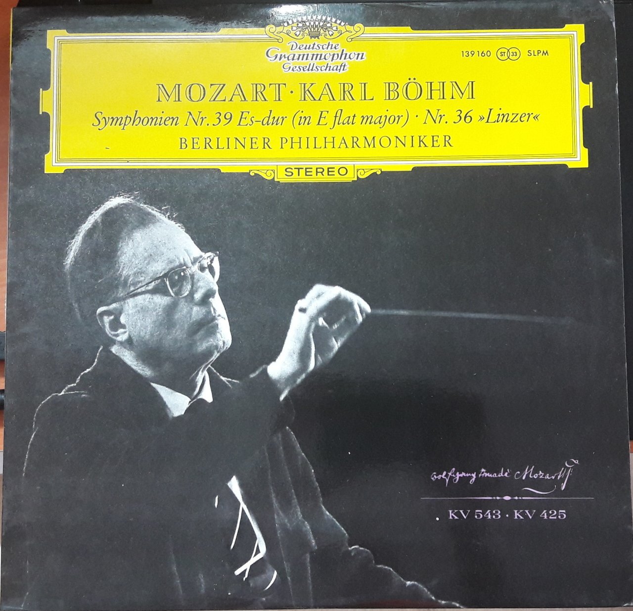 MOZART SYMPHONIES NOS: 39 & 36 BERLINER PHILHARMONIKER KARL BÖHM - LP 2.EL