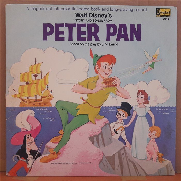 STORY AND SONGS FROM PETER PAN (1969) - WALT DISNEY - LP PLAK 2.EL