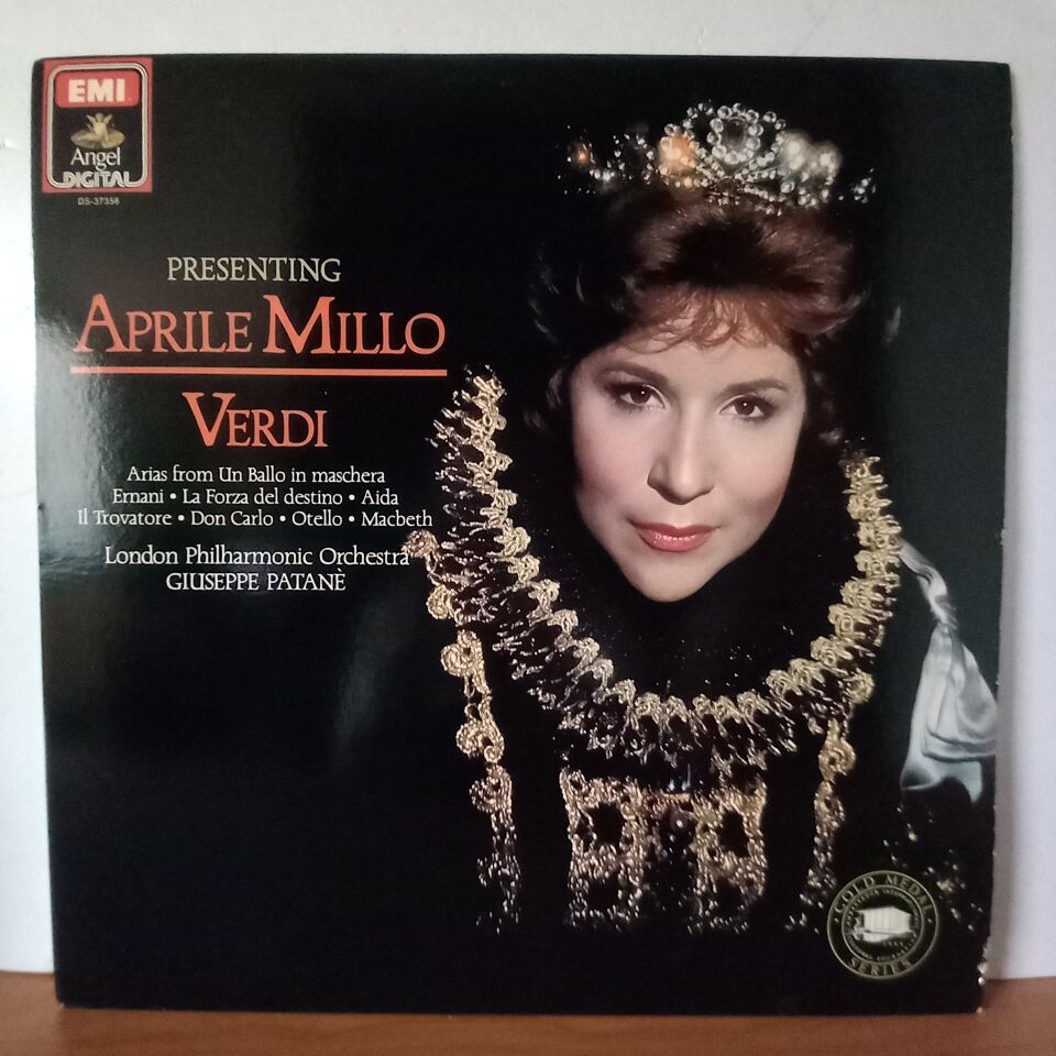 VERDI ARIAS FROM UN BALLO IN MASCHERA, ERNANI, LA FORZA DEL DESTINO, AIDA, IL TROVATORE, DON CARLO, OTELLO, MACBETH / APRILE MILLO, LONDON PHILHARMONIC ORCHESTRA, GIUSEPPE PATANE (1986) - LP 2.EL PLAK
