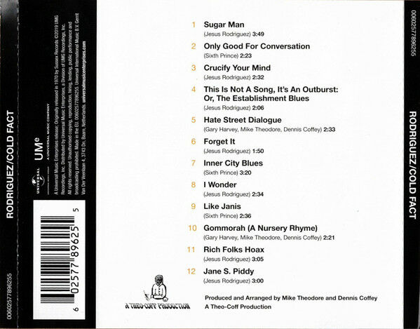 RODRIGUEZ - COLD FACT (1970) - CD 2019 REISSUE AMBALAJINDA SIFIR