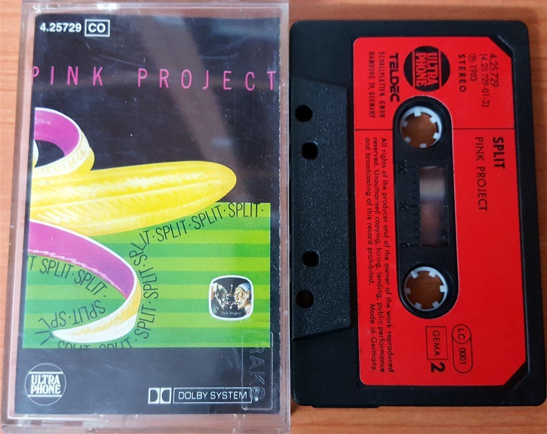 PINK PROJECT - SPLIT CASSETTE MADE IN GERMANY ''USED'' PAPER LABEL