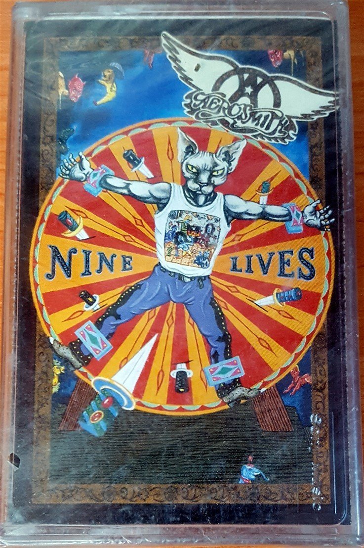 AEROSMITH - NINE LIVES (1997) SONY CASSETTE MADE IN TURKEY ''NEW''