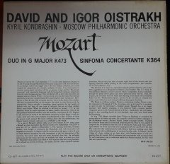 MOZART DUO IN G MAJOR K423 SINFONIA CONCERTANTE DAVID AND IGOR OISTRAKH - LP 2.EL