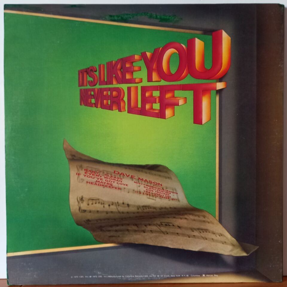 DAVE MASON – IT'S LIKE YOU NEVER LEFT (1973) - LP 2.EL PLAK