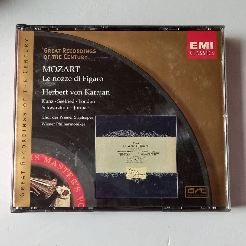 MOZART: LE NOZZE DI FIGARO KUNZ - HERBERT VON KARAJAN, WIENER PHILHARMONIKER (1950) - CD REMASTERED 1999 REISSUE 2.EL
