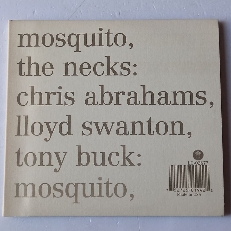 THE NECKS – MOSQUITO / SEE THROUGH (2004) - 2CD GATEFOLD CARD SLEEVE 2.EL