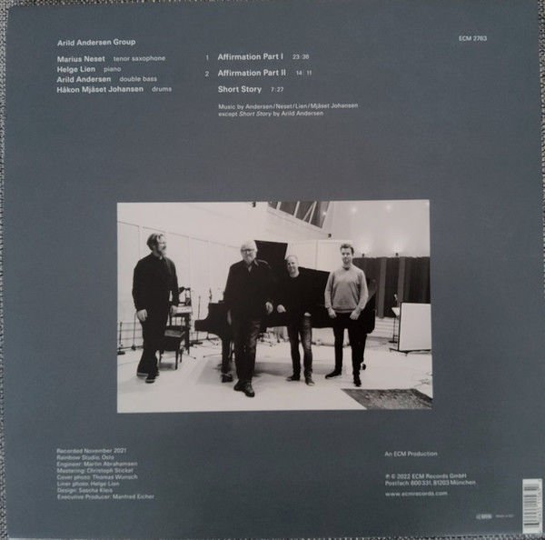 ARILD ANDERSEN GROUP - AFFIRMATION (2023) - LP ECM RECORDS SIFIR PLAK