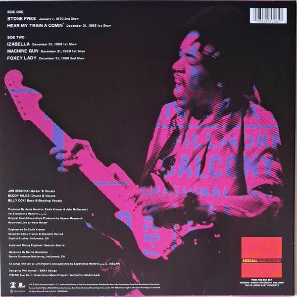 JIMI HENDRIX - SONGS FOR GROOVY CHILDREN / THE FILLMORE EAST CONCERTS '69 '70 RECORDINGS WITH BUDDY MILES & BILLY COX (2024) - LP COLURED SIFIR PLAK
