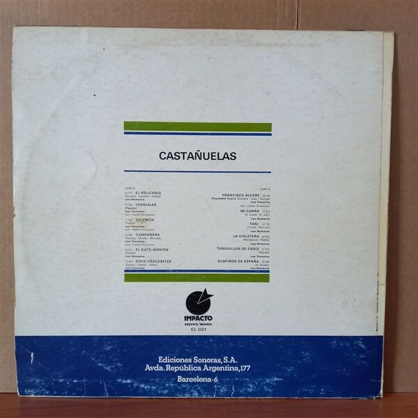 CASTAÑUELAS / LOS ROMEROS, LOS TARANTOS (1975) - LP 2.EL PLAK