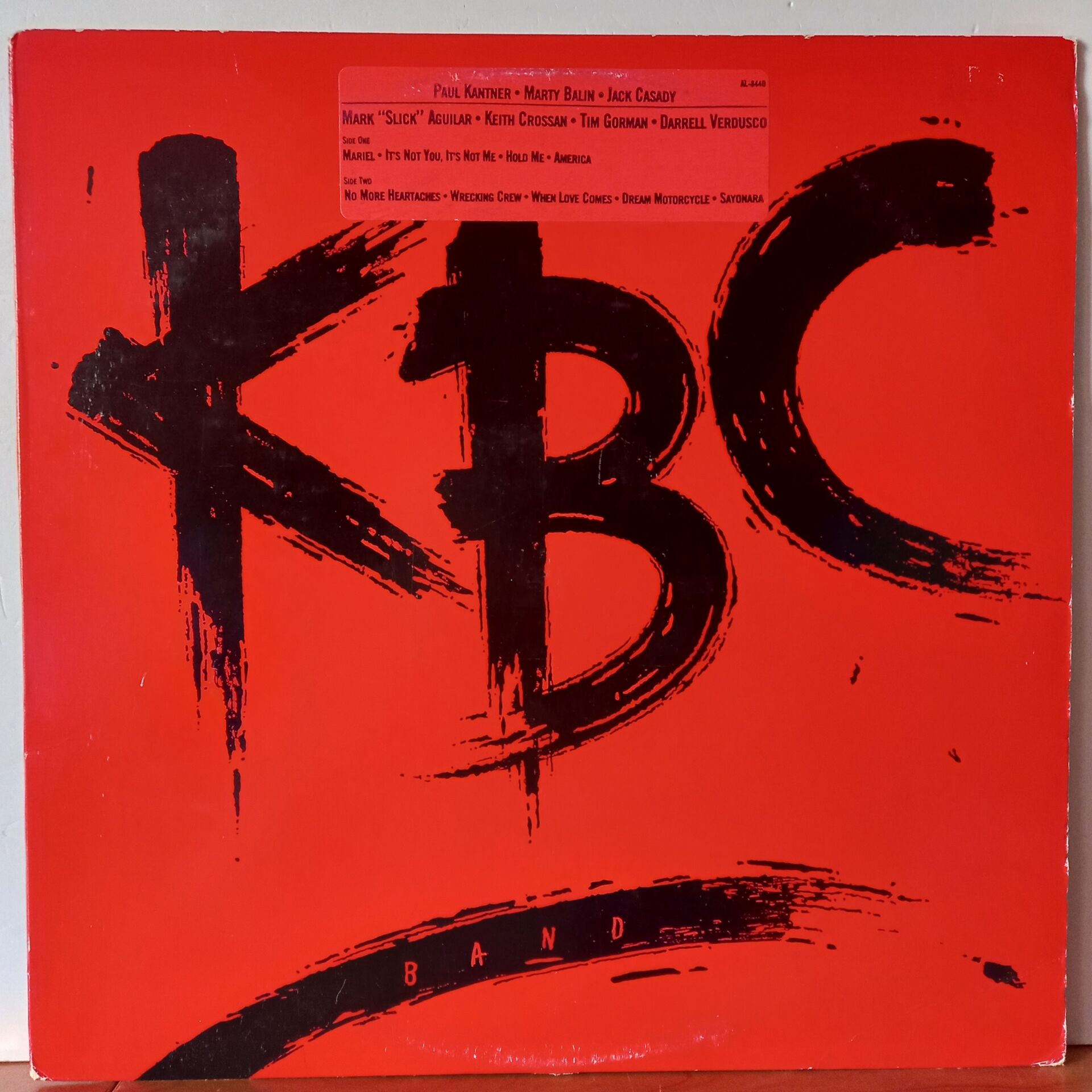 KBC BAND – KBC BAND (1986) MARTY BALIN, PAULKANTNER, JACK CASADY - LP 2.EL PLAK