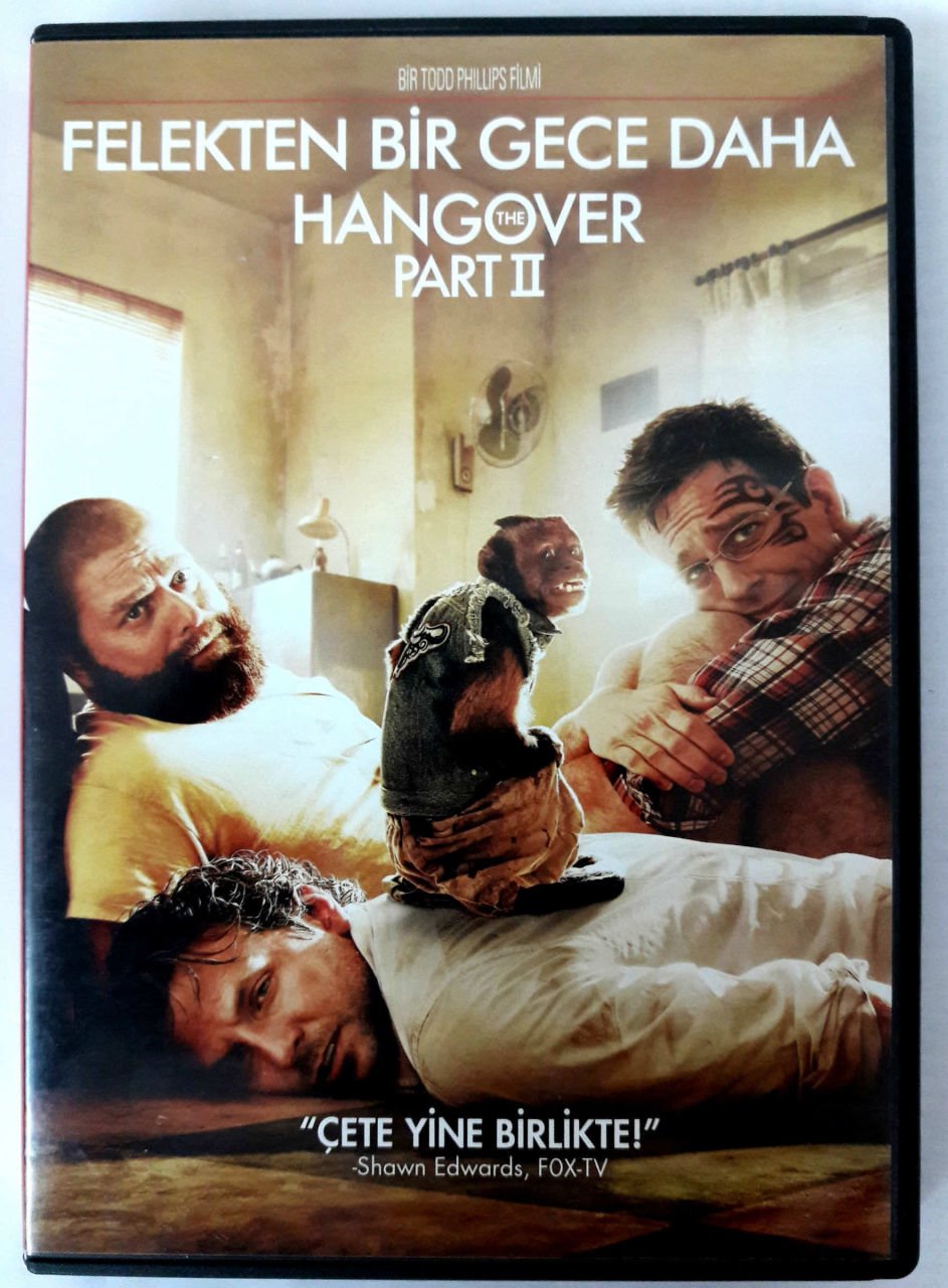 THE HANGOVER PART II - FELEKTEN BİR GECE DAHA - BRADLEY COOPER - ED HELMS - ZACH GALIFIANAKIS - KEN JEONG - TODD PHILLIPS - DVD 2.EL