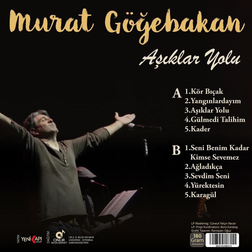 MURAT GÖĞEBAKAN - AŞIKLAR YOLU (2010) - LP 180GR 2024 BASIM SIFIR PLAK