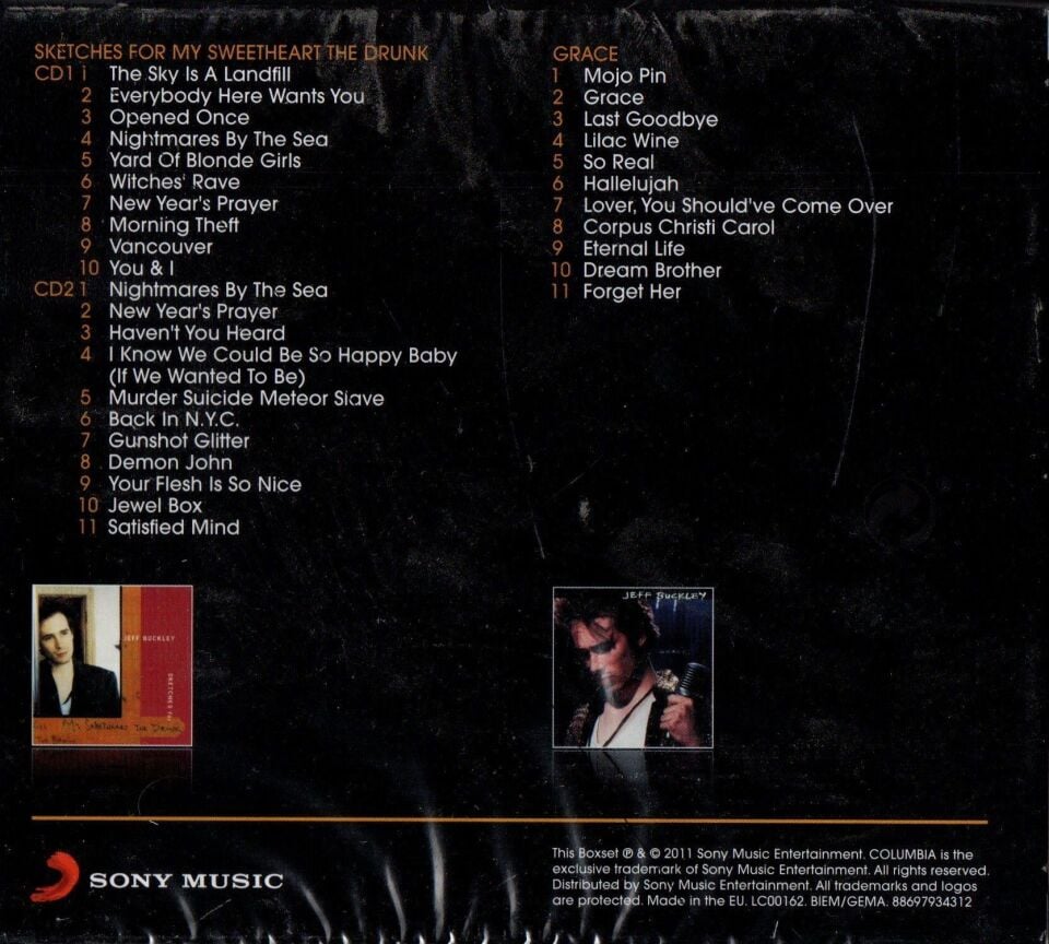 JEFF BUCKLEY – SKETCHES FOR MY SWEETHEART THE DRUNK + GRACE (2011) - 3CD AMBALAJINDA SIFIR