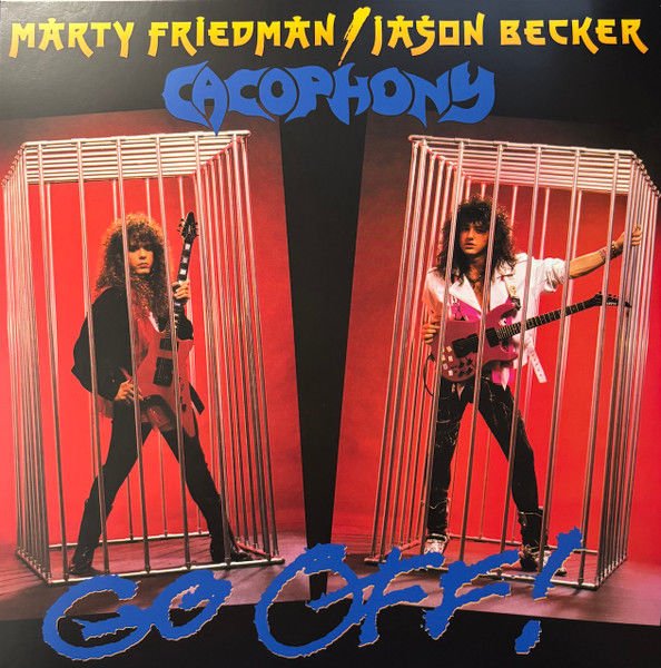 CACOPHONY (MARTY FRIEDMAN / JASON BECKER) - GO OFF! (1988) - LP 2024 LIMITED EDITION SPLATTER BLUE COLORED SIFIR PLAK