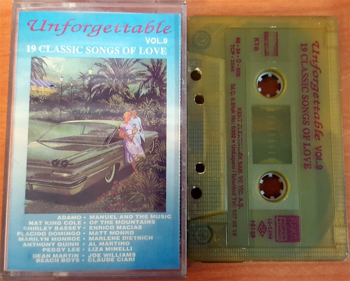 UNFORGETTABLE VOL.9 / 19 CLASSIC SONGS OF LOVE (1992) KASET 2.EL