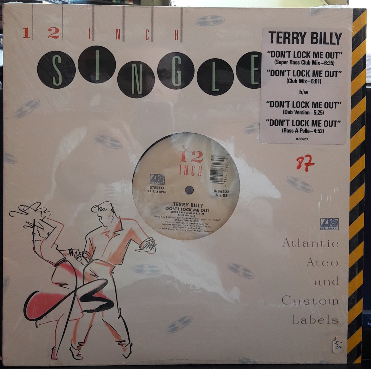 TERRY BILLY - DON'T LOCK ME OUT (1987) - 12'' MAXI SINGLE VINYL PLAK 2.EL