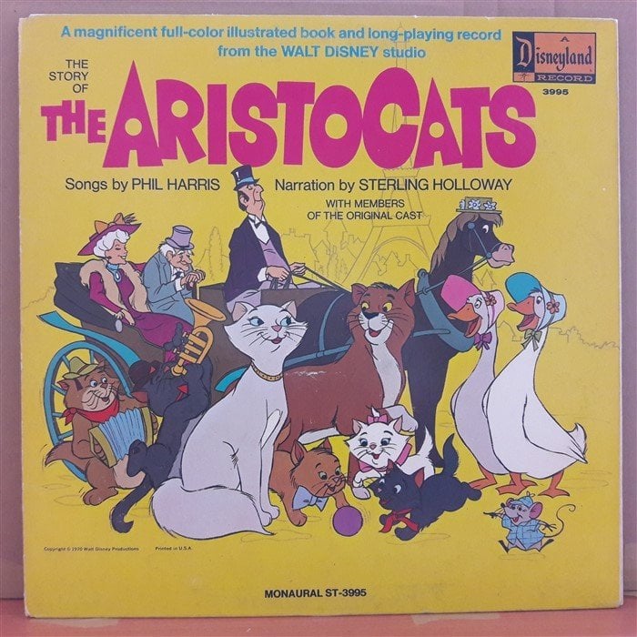 THE ARISTOCATS (1970) - WALT DISNEY - LP PLAK 2.EL