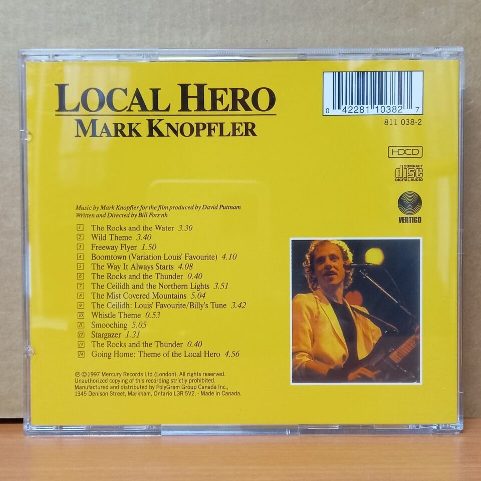 MARK KNOPFLER - LOCAL HERO (1986) - REMASTERED 1997 REISSUE HDCD 2.EL