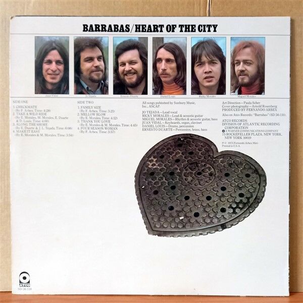 BARRABAS – HEART OF THE CITY (1975) - LP 2.EL PLAK