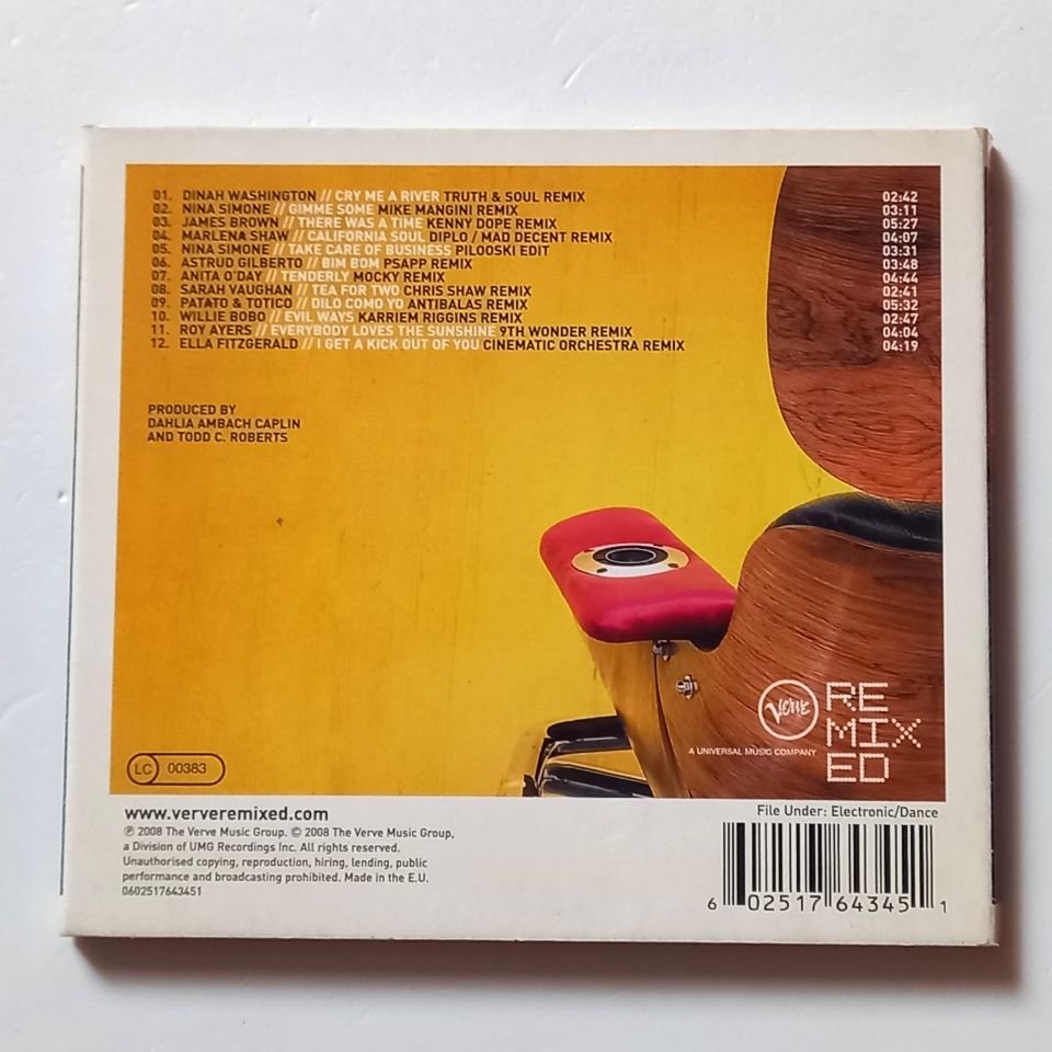 VERVE // REMIXED⁴ - VARIOUS ARTISTS - DINAH WASHINGTON, NINA SIMONE, JAMES BROWN... (2005) - CD REMIX COMPILATION  DIGIPAK 2.EL
