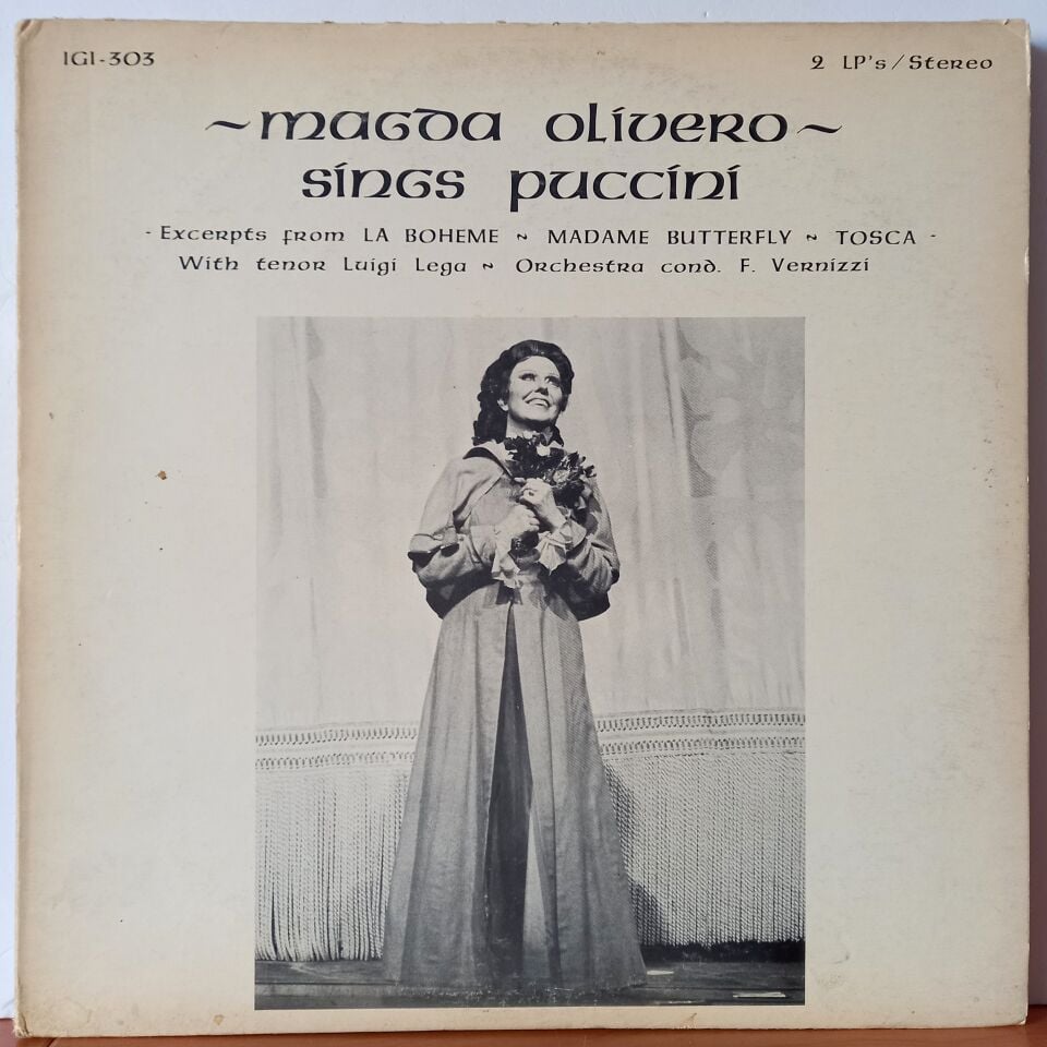 MAGDA OLIVERO – SINGS PUCCINI (1978) - 2LP 2.EL PLAK