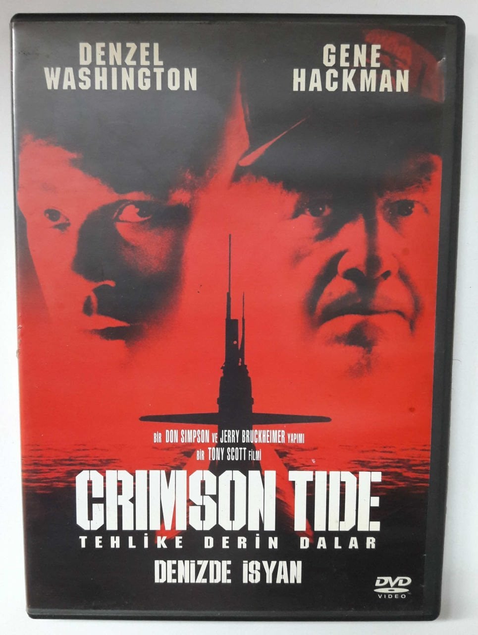 CRIMSON TIDE - DENİZDE İSYAN - DENZEL WASHINGTON - GENE HACKMAN - DVD 2.EL