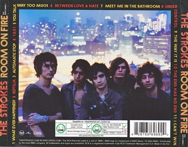 THE STROKES – ROOM ON FIRE (2003) - CD REISSUE JEWEL CASE AMBALAJINDA SIFIR