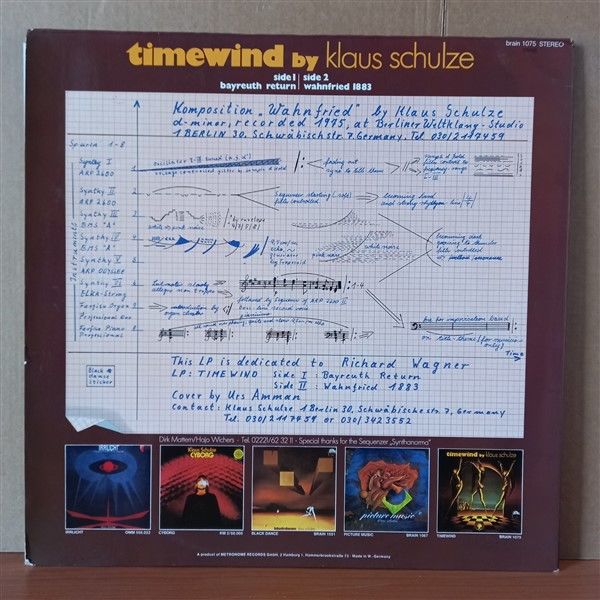 KLAUS SCHULZE – TIMEWIND (1975) - LP 2.EL PLAK