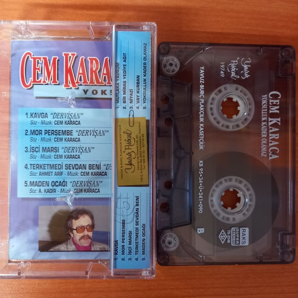 CEM KARACA - YOKSULLUK KADER OLAMAZ (1995) - KASET 2.EL