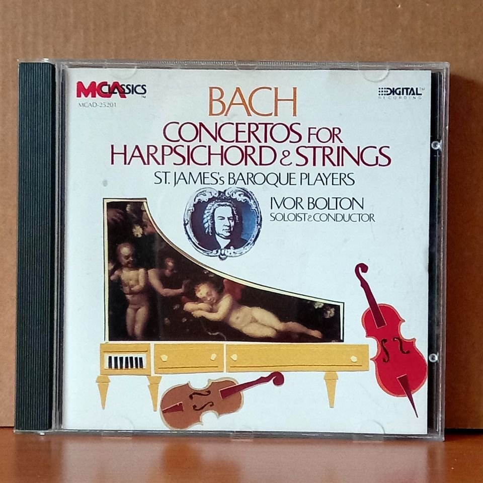 BACH: CONCERTOS FOR HARPSICHORD & STRINGS / ST. JAMES'S BAROQUE PLAYERS, IVOR BOLTON (1988) - CD 2.EL