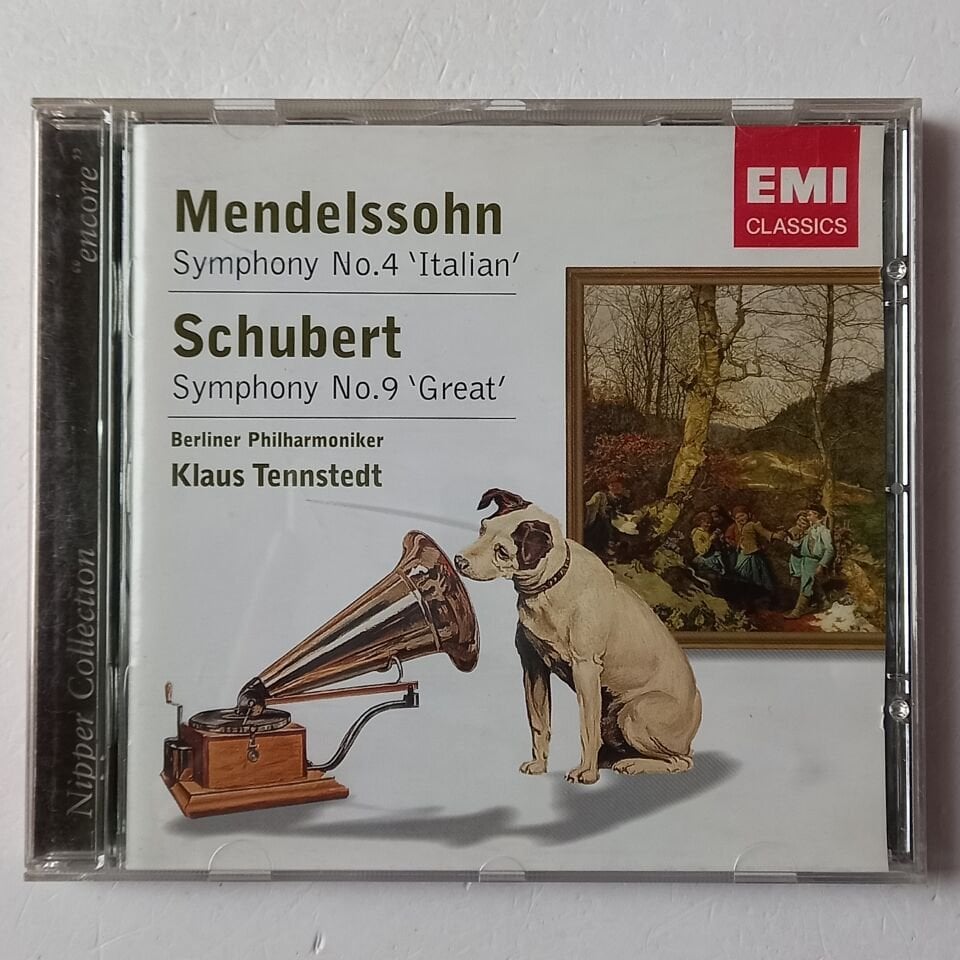 SCHUBERT: SYMPHONY NO. 9 / MENDELSSOHN:  SYMPHONY NO. 4 - BERLINER PHILHARMONIKER, KLAUS TENNSTEDT (1991) - CD 2008 2.EL