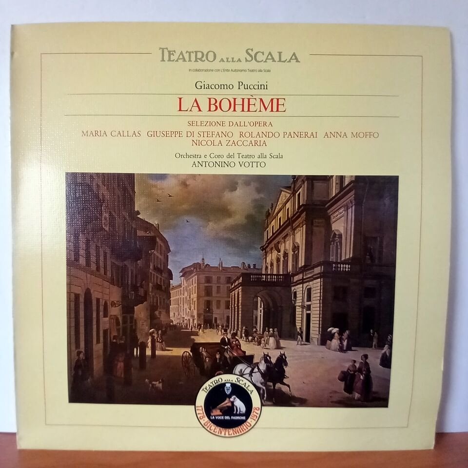 GIACOMO PUCCINI: LA BOHEME / MARIA CALLAS, GIUSEPPE DI STEFANO, ANNA MOFFO, NICOLA ZACCARIA, ROLANDO PANERAI, CARLO BADIOLI, ORCHESTRA DEL TEATRO ALLA SCALA AND CORO DEL TEATRO ALLA SCALA CONDUCTED BY ANTONINO VOTTO (1978) - LP 2.EL PLAK